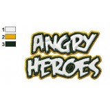 Angry Heroes Logo Embroidery Design